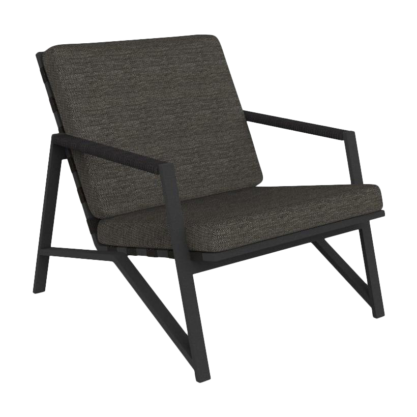 TALENTI fauteuil d'extérieur COTTAGE Collection Icon (Graphite / Dark grey - Tissu et aluminium pein