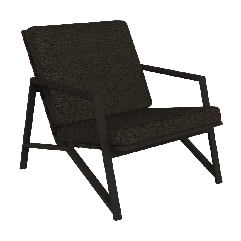 TALENTI fauteuil d'extérieur COTTAGE Collection Icon (Mokka / Dark brown - Tissu et aluminium peint)