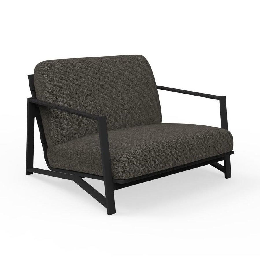 TALENTI fauteuil luxury d'extérieur COTTAGE Collection Icon (Graphite / Dark grey - Tissu et alumini