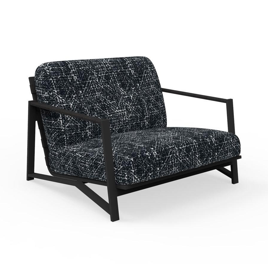 TALENTI fauteuil luxury d'extérieur COTTAGE Collection Icon (Graphite / Black abstract - Tissu et al