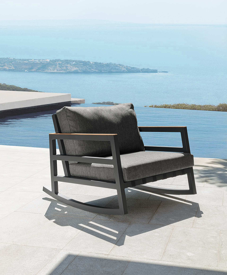 TALENTI outdoor rocking armchair ALABAMA ALU Collezione Premium