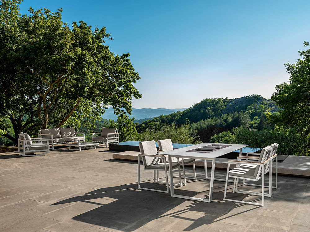 TALENTI outdoor table 220x100 cm ALABAMA ALU Collezione Premium