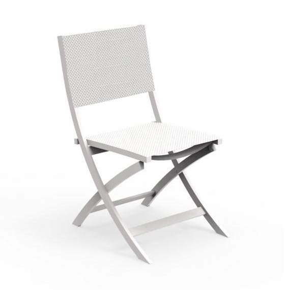 TALENTI set de 2 chaises pliantes d'extérieur QUEEN Collection PiùTrentanove (White - Aluminium vern