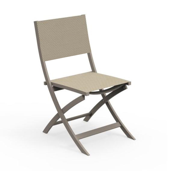TALENTI set de 2 chaises pliantes d'extérieur QUEEN Collection PiùTrentanove (Dove - Aluminium verni