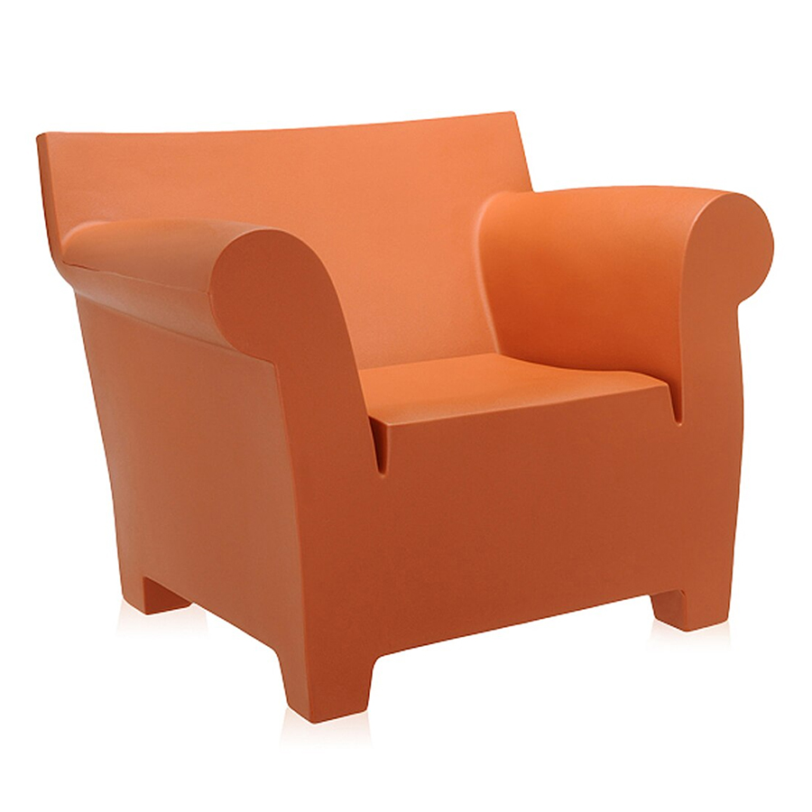 KARTELL fauteuil BUBBLE CLUB (Rouge terre - Polyéthylène coloré)