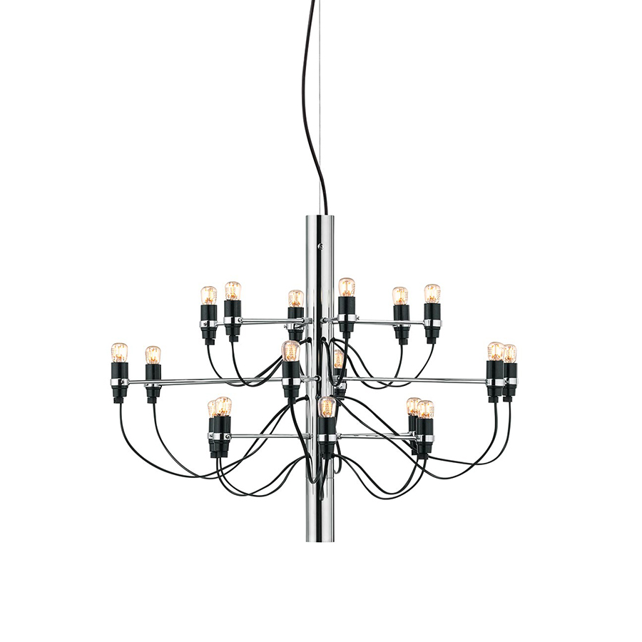 FLOS lampe à suspension 2097/18 (Chrome avec ampoules claires - Acier)