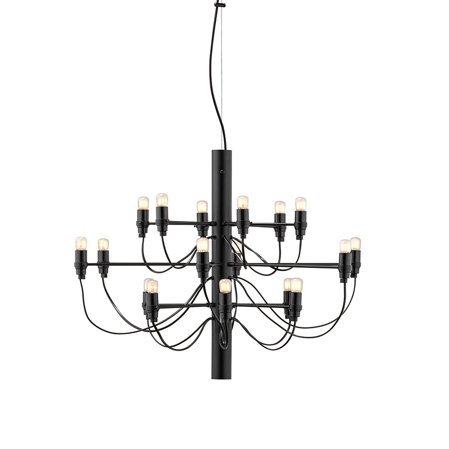 FLOS lampe à suspension 2097/18 (Noir avec ampoules givré - Acier)