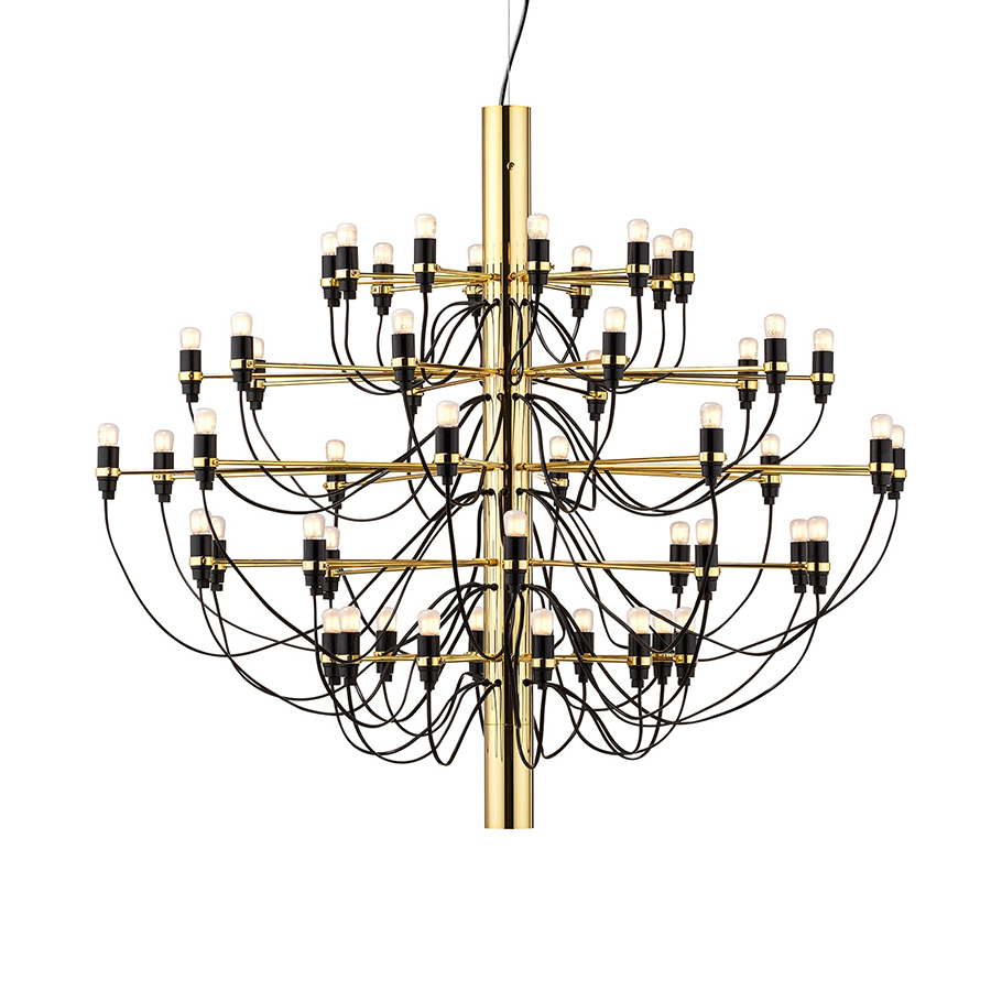 FLOS lampe à suspension 2097/50 (Laiton avec ampoules givré - Acier)