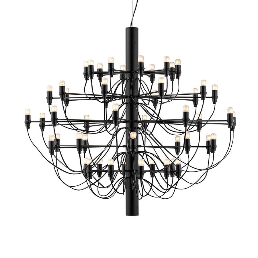 FLOS lampe à suspension 2097/50 (Noir avec ampoules givré - Acier)