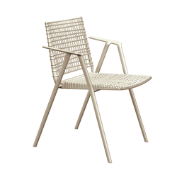 TRIBÙ set of 2 outdoor chairs with arms BRANCH