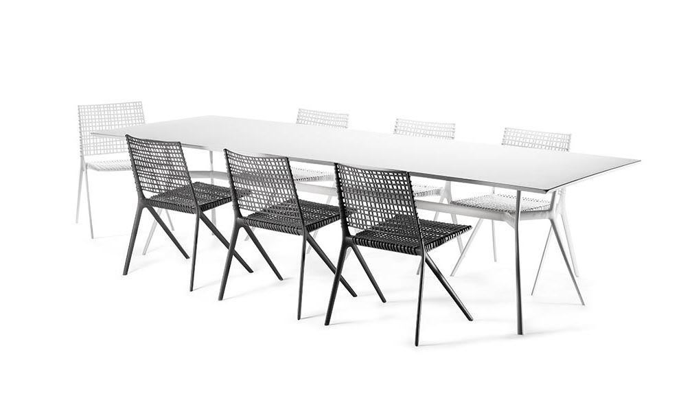 TRIBÙ outdoor rectangular table 210 x 98 cm BRANCH