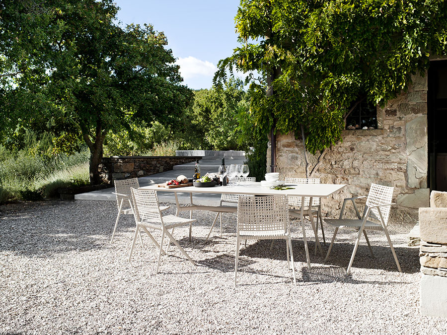 TRIBÙ outdoor rectangular table 300 x 110 cm BRANCH