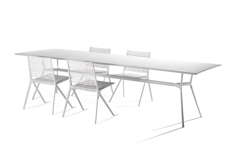 TRIBÙ outdoor rectangular table 300 x 110 cm BRANCH