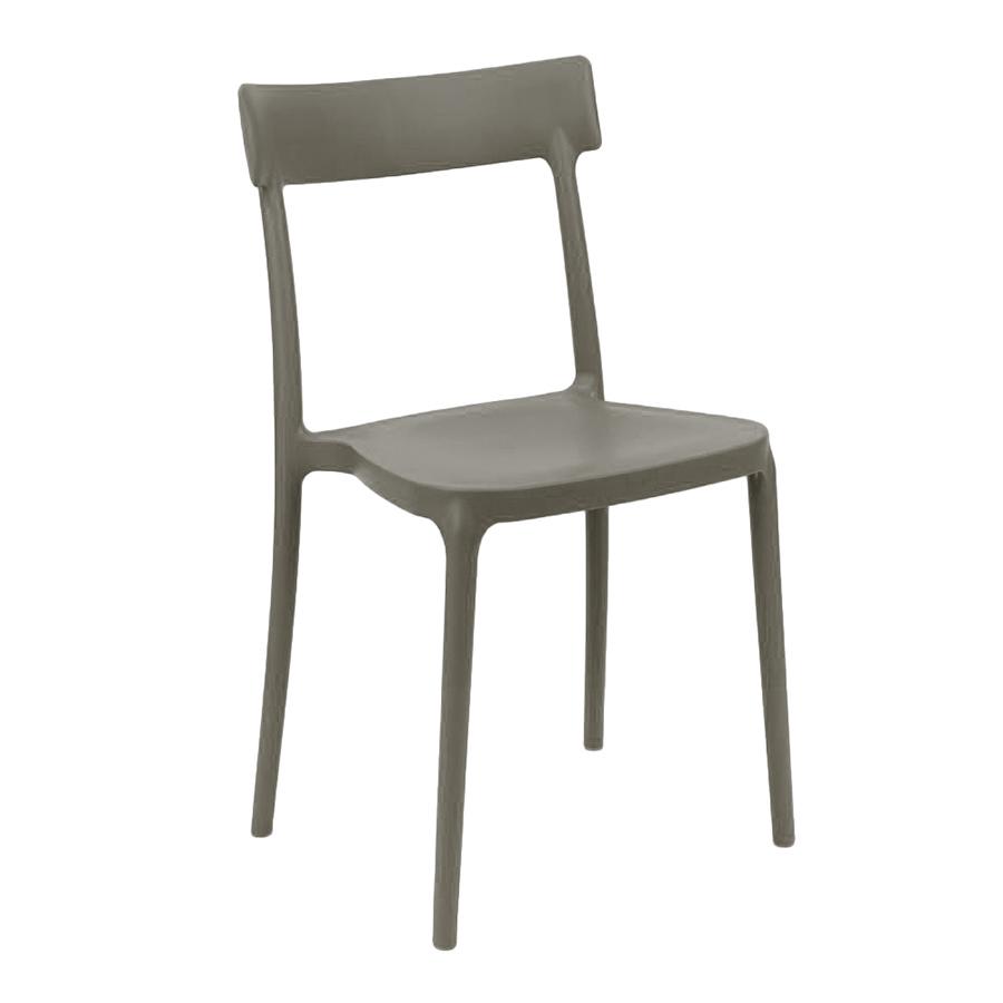 CONNUBIA set de 4 chaises ARGO (Gris tourterelle - Polypropylène)