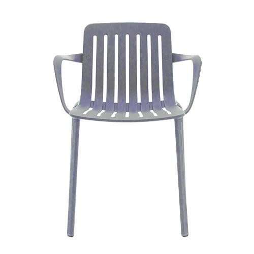 MAGIS set de 2 chaises avec accoundoirs PLATO (Bleu - Aluminium verni)