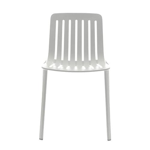 MAGIS set de 2 chaises sans accoundoirs PLATO (Blanc - Aluminium verni)