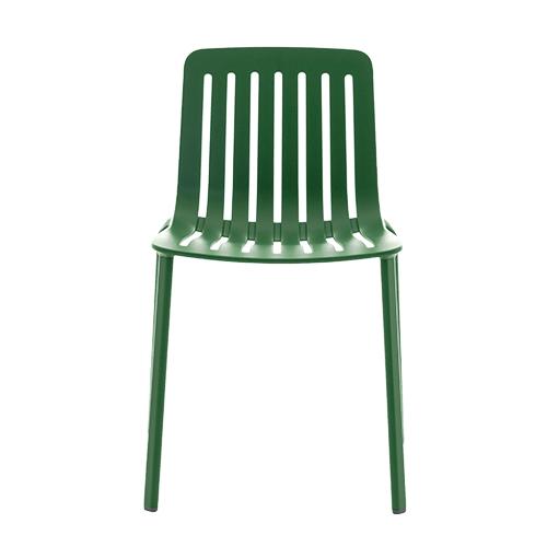 MAGIS set de 2 chaises sans accoundoirs PLATO (Vert - Aluminium verni)