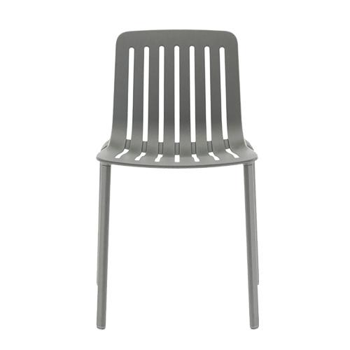MAGIS set de 2 chaises sans accoundoirs PLATO (Gris métallisé - Aluminium verni)