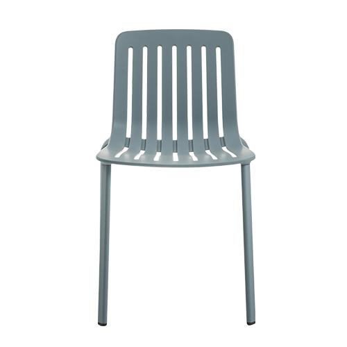 MAGIS set de 2 chaises sans accoundoirs PLATO (Bleu - Aluminium verni)