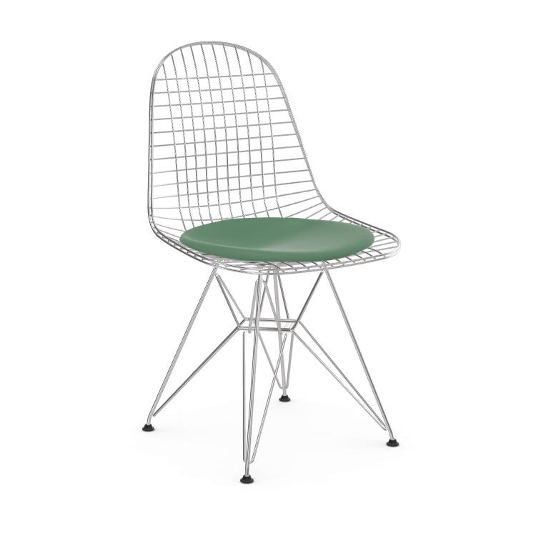 VITRA chaise wire chair DKR-5 (Coussin en tissu Hopsak - Acier / Tissu)