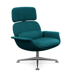 KNOLL fauteuil pivotant KN02 en tissu avec dossier haut inclinable