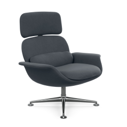 KNOLL fauteuil pivotant KN02 en tissu avec dossier haut inclinable
