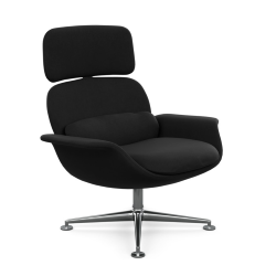 KNOLL fauteuil pivotant KN02 en tissu avec dossier haut inclinable