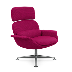 KNOLL fauteuil pivotant KN02 en tissu avec dossier haut inclinable