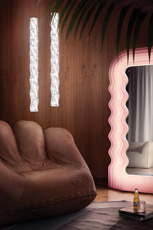 SLAMP lampe à suspension HUGO VERTICAL