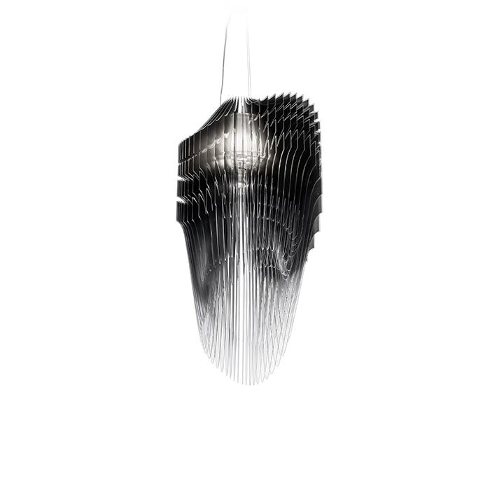 SLAMP lampe à suspension AVIA MEDIUM (Black fade - Cristalflex® / Lentiflex®)