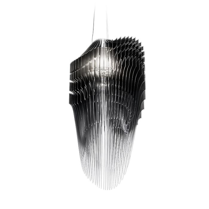 SLAMP lampe à suspension AVIA XL (Black fade - Cristalflex® / Lentiflex®)