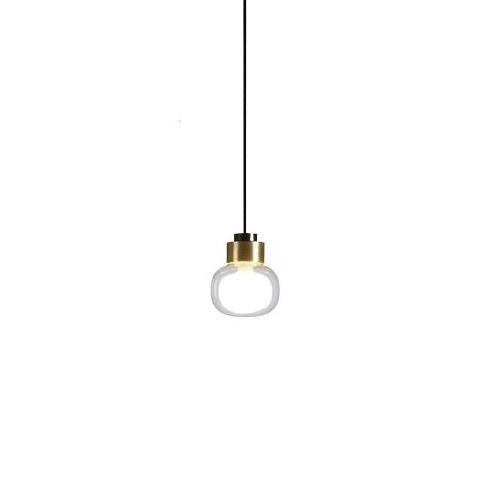 TOOY lampe à suspension NABILA 552.21 (Laiton brossé, transparent - verre et métal)