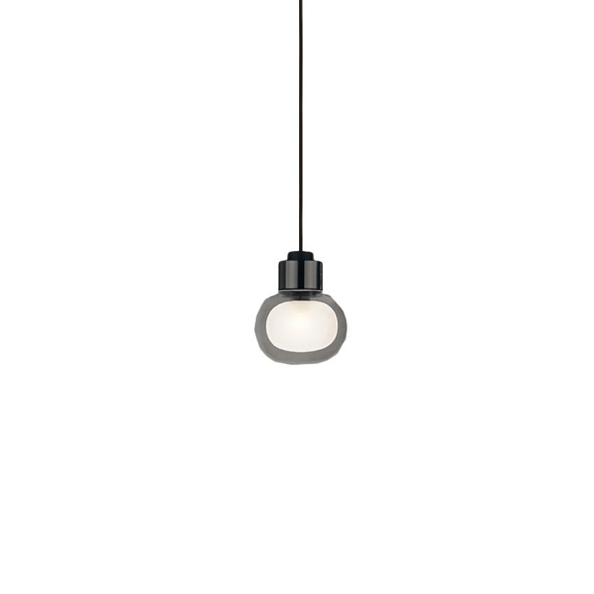 TOOY lampe à suspension NABILA 552.21 (Chrome noir, fumé - verre et métal)