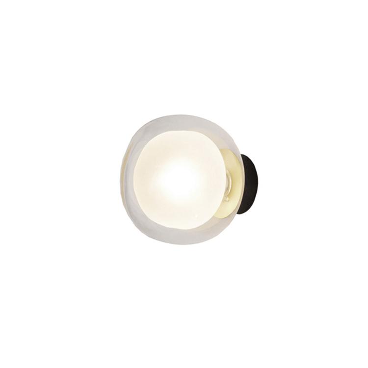 TOOY lampe murale applique ou plafond plafonnier NABILA 552.42 (Laiton brossé, transparent - verre e