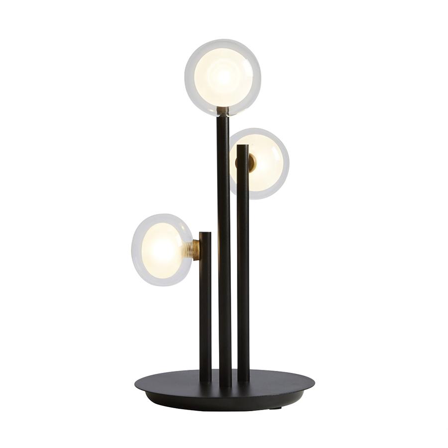 TOOY lampe de table NABILA 552.33 (Laiton brossé, transparent - verre et métal)