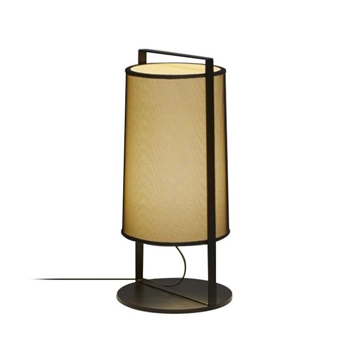 TOOY lampe de table MACAO 551.32 (Beige avec maille noire - tissu et métal)