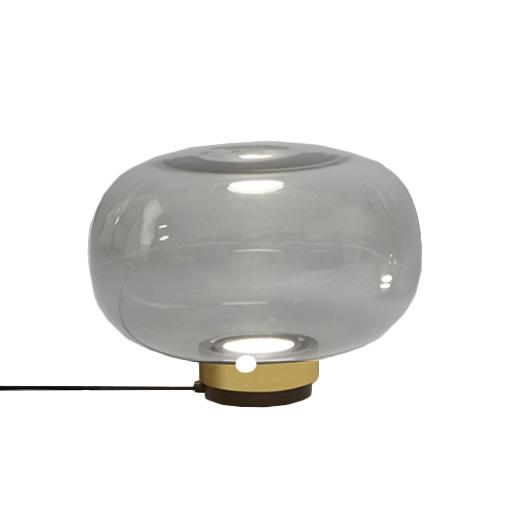 TOOY lampe de table LEGIER 557.34 (Fumé, laiton brossé - verre et métal)