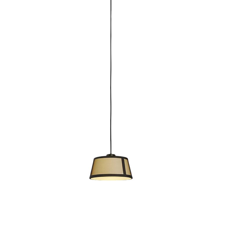 TOOY lampe à suspension LILLY 558.22 (Beige avec maille noire - verre et métal)