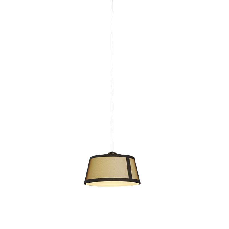 TOOY lampe à suspension LILLY 558.25 (Beige avec maille noire - verre et métal)