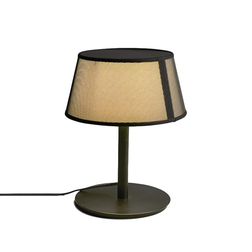 TOOY lampe de table LILLY 558.31 (Beige avec maille noire - verre et métal)