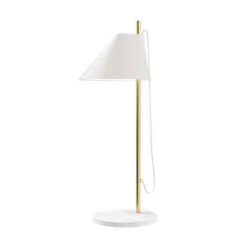 LOUIS POULSEN lampe de table YUH (Laiton / Blanc - Aluminium, laiton et marbre)
