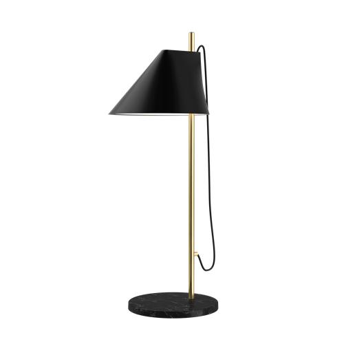 LOUIS POULSEN lampe de table YUH (Laiton / Noir - Aluminium, laiton et marbre)
