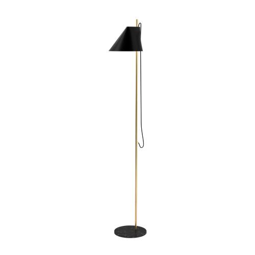 LOUIS POULSEN lampadaire YUH (Laiton / Noir - Aluminium, laiton et marbre)