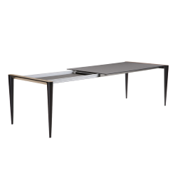 HORM extensible rectangular table BOLERO with Hamilton steel Fenix top