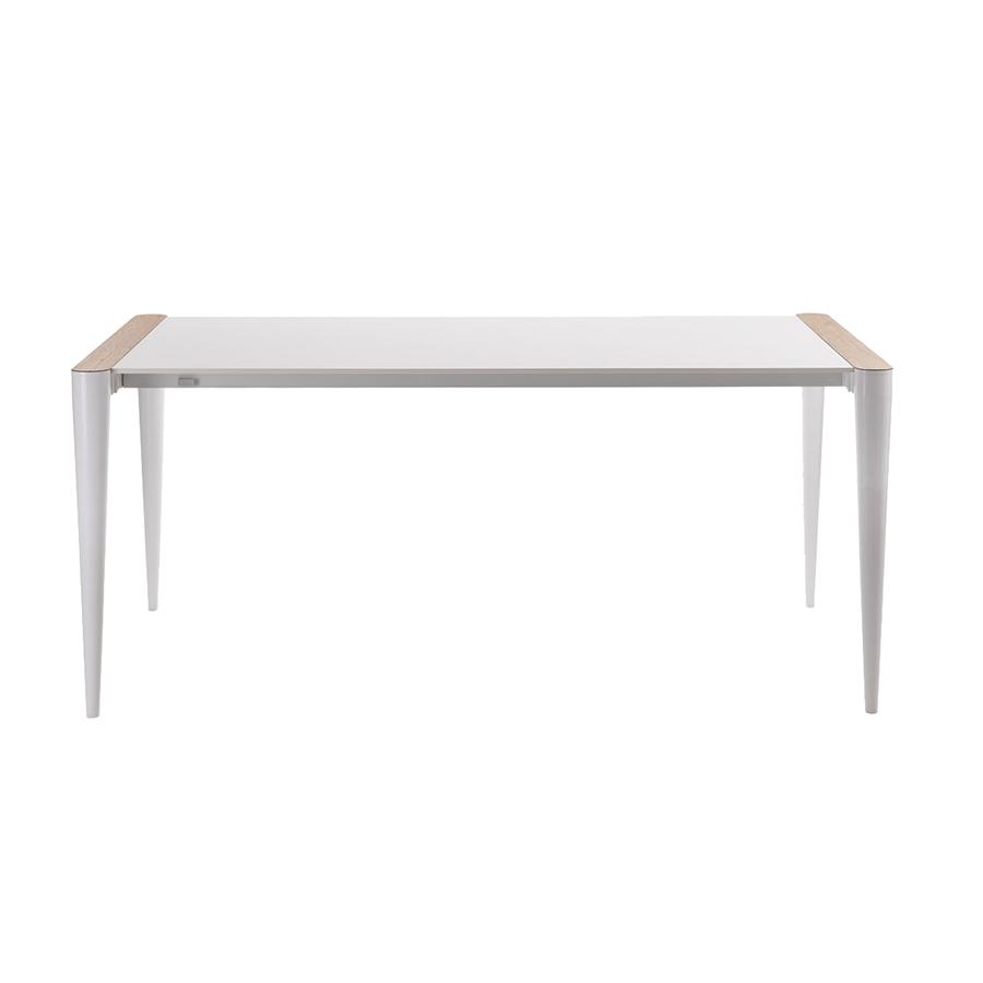 HORM table extensible à rallonge rectangulaire BOLERO avec plateau en Fenix blanc