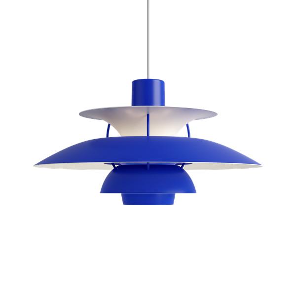 LOUIS POULSEN lampe à suspension PH 5 MONOCHROME (Bleu - Aluminium)