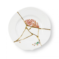 SELETTI set of 6 dinner plates KINTSUGI 09611