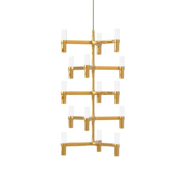 NEMO lampe à suspension CROWN MULTI (Or - Aluminium)