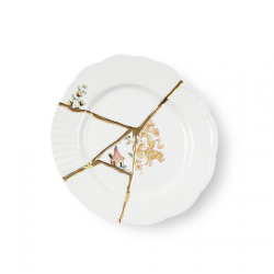 SELETTI set of 6 dessert plates KINTSUGI 09602