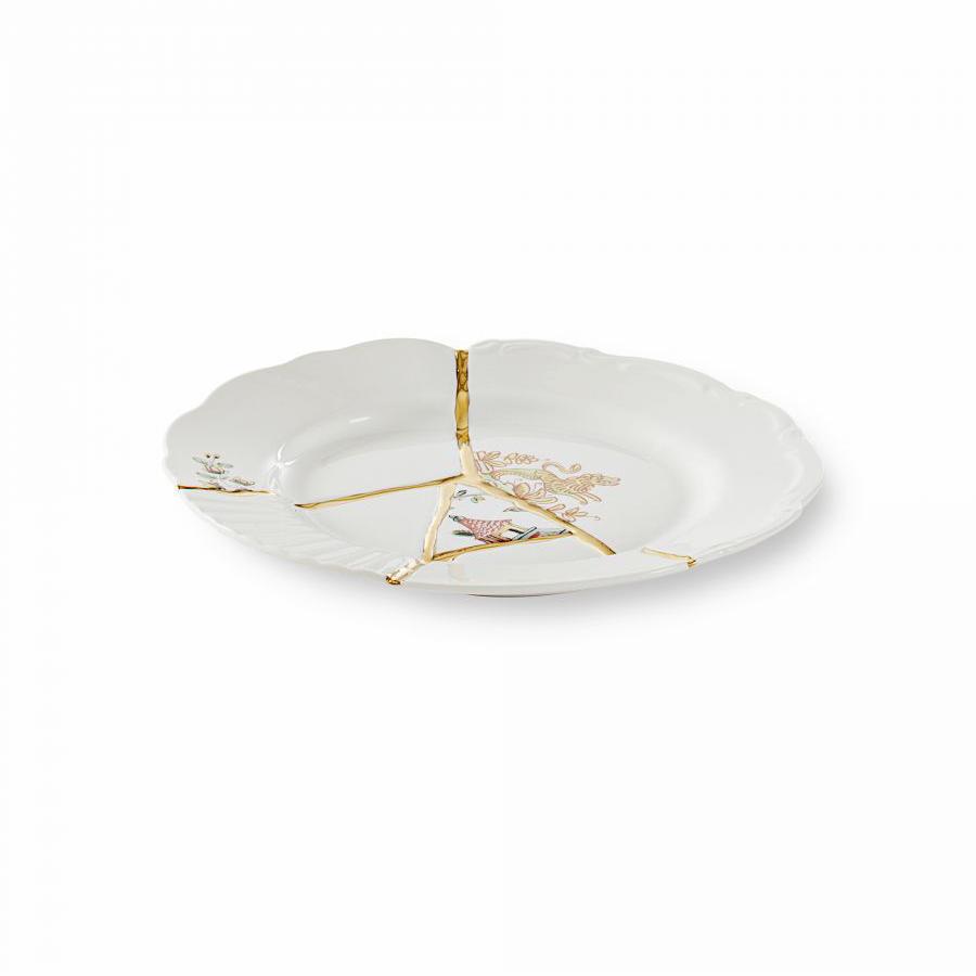 SELETTI set of 6 dessert plates KINTSUGI 09602